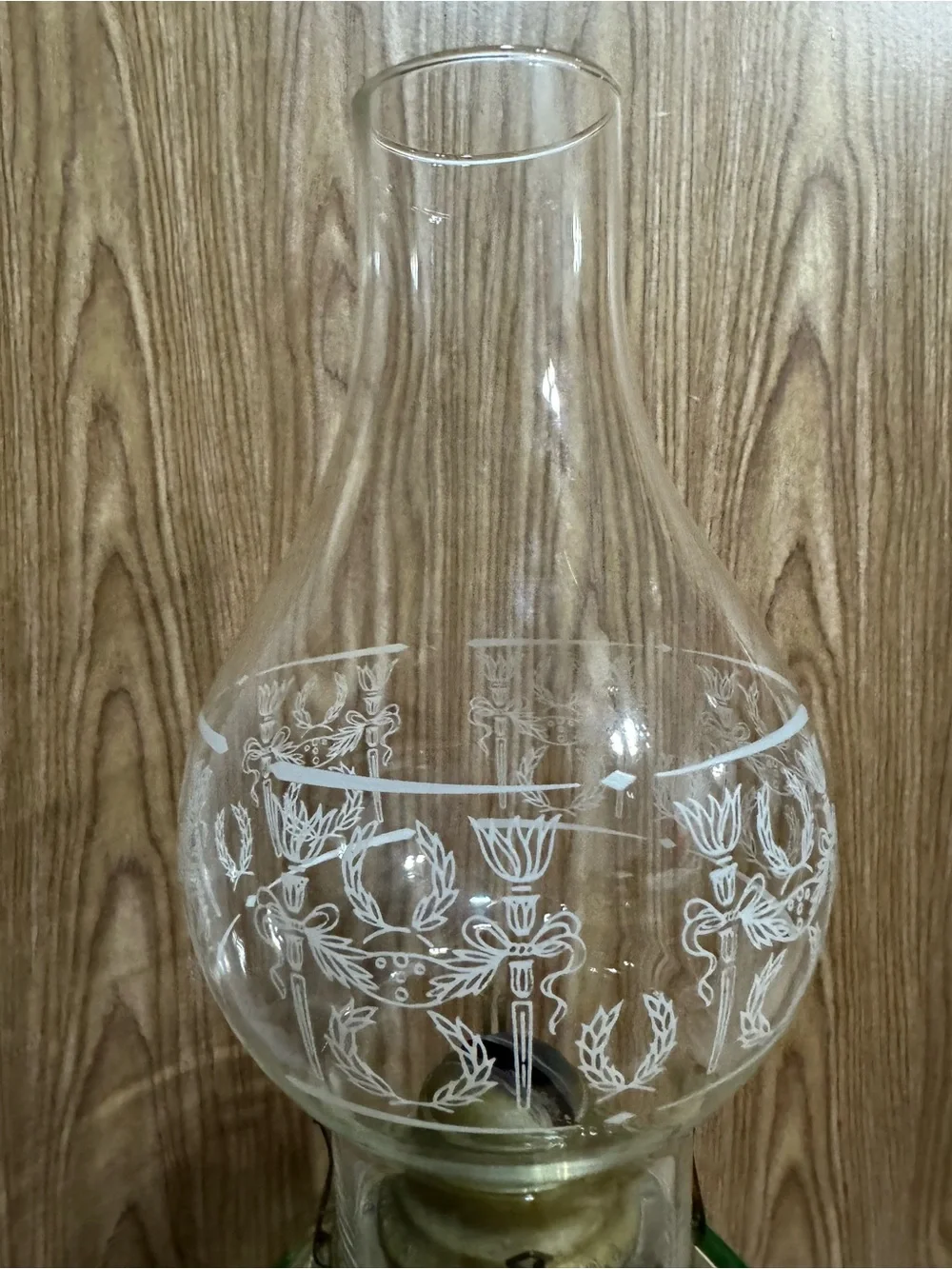 Vintage-Inspired Green Glass Lantern - Home Accents